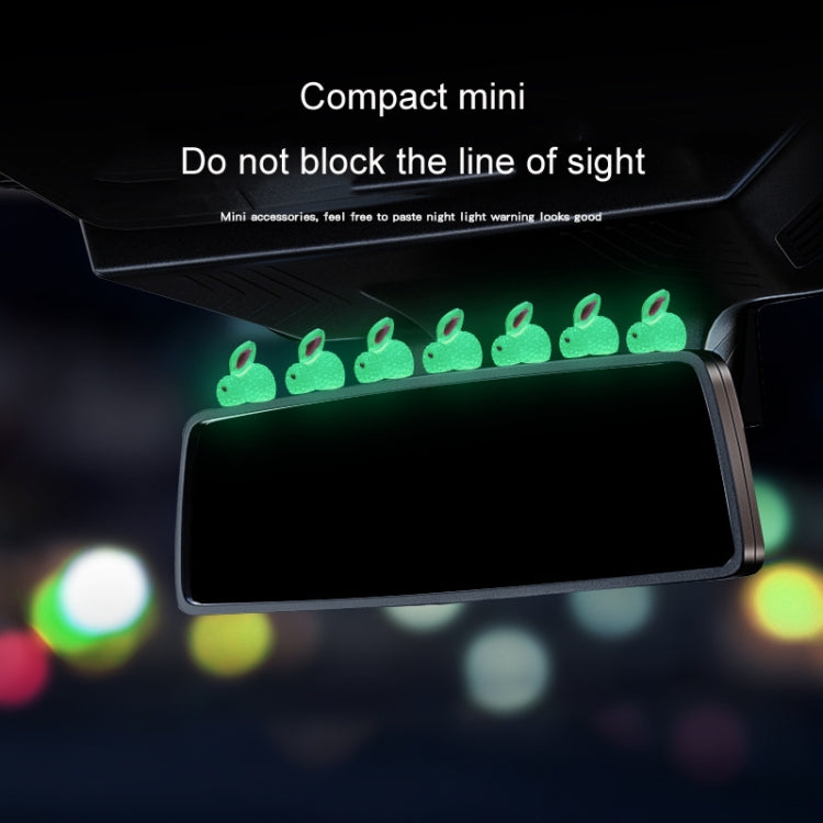 20pcs Small Car Luminous Rabbit Ornament Car Interior Decoration Supplies