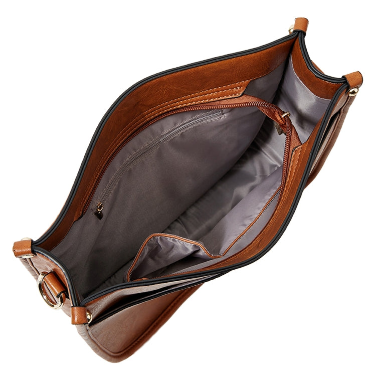 013 Leopard Strap PU Leather Single-shoulder Waterproof Crossbody Tote Bag