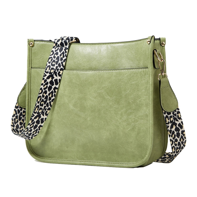 013 Leopard Strap PU Leather Single-shoulder Waterproof Crossbody Tote Bag