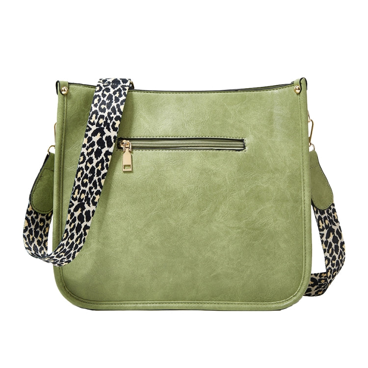 013 Leopard Strap PU Leather Single-shoulder Waterproof Crossbody Tote Bag