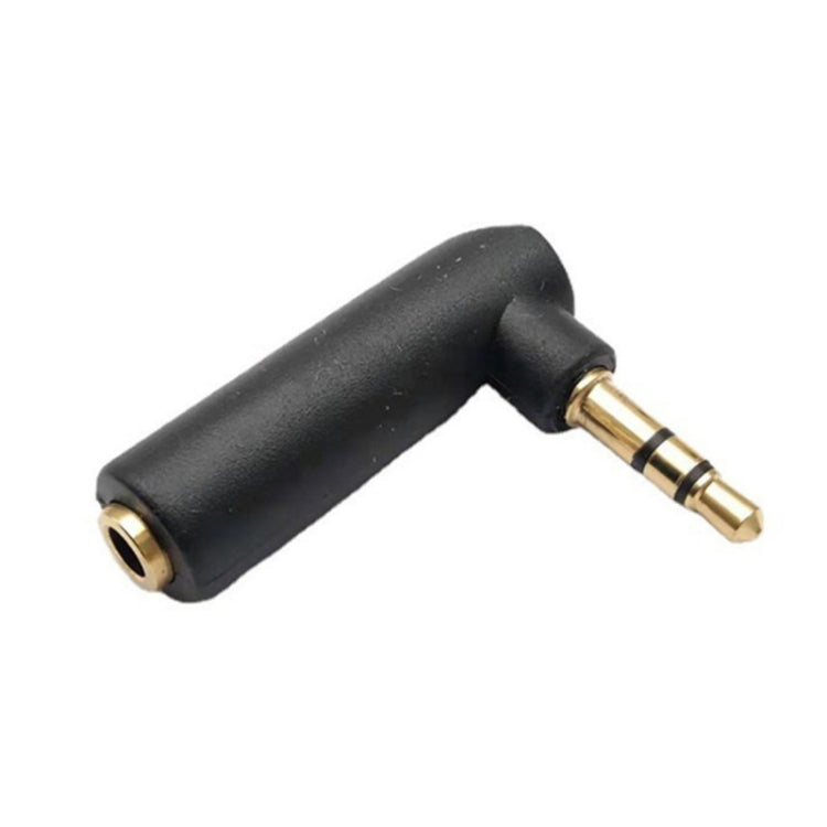 5pcs 3.5mm Elbow Male to Female Dual Channel Headphone Audio Adapter(Gold Plated)