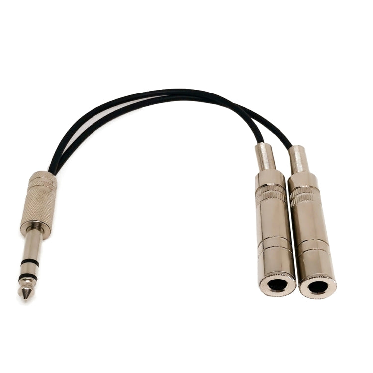 6.35mm Male To 2 Female Dual Channel Noise Reduction Shielded Bass Electric Guitar Cable Musical Instrument Accessories(0.2m)