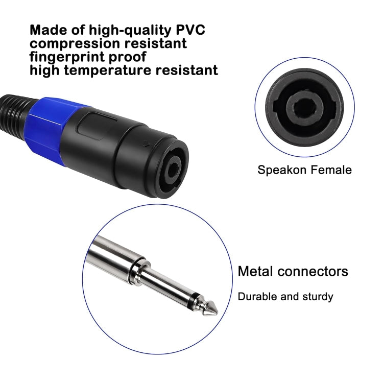 4 Core Ommus Female To 6.35mm Male Audio Cable