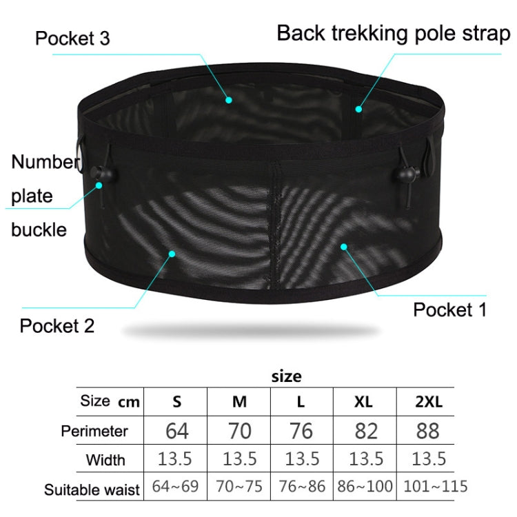 Large Capacity Elastic Mesh Close-fitting Mobile Phone Bag Cycling Mountaineering Kettle Bag, Size: S