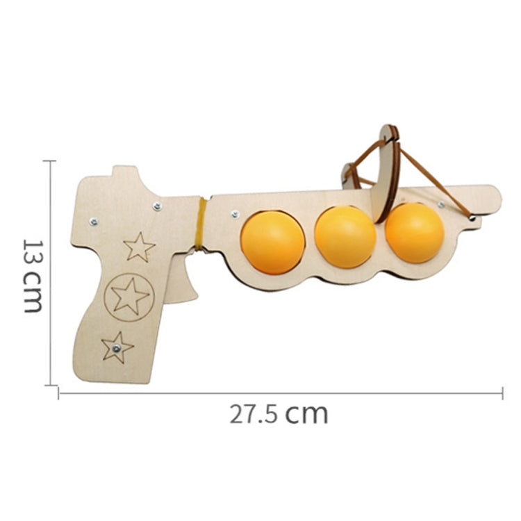 Wooden DIY Table Tennis Elastic Model Children Physical Science Experiment Assembly Toy(Elastic Model)
