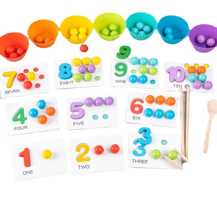 Children Number and Color Matching Clip Beads Enlightenment Teaching Kids Puzzle Early Education Toys