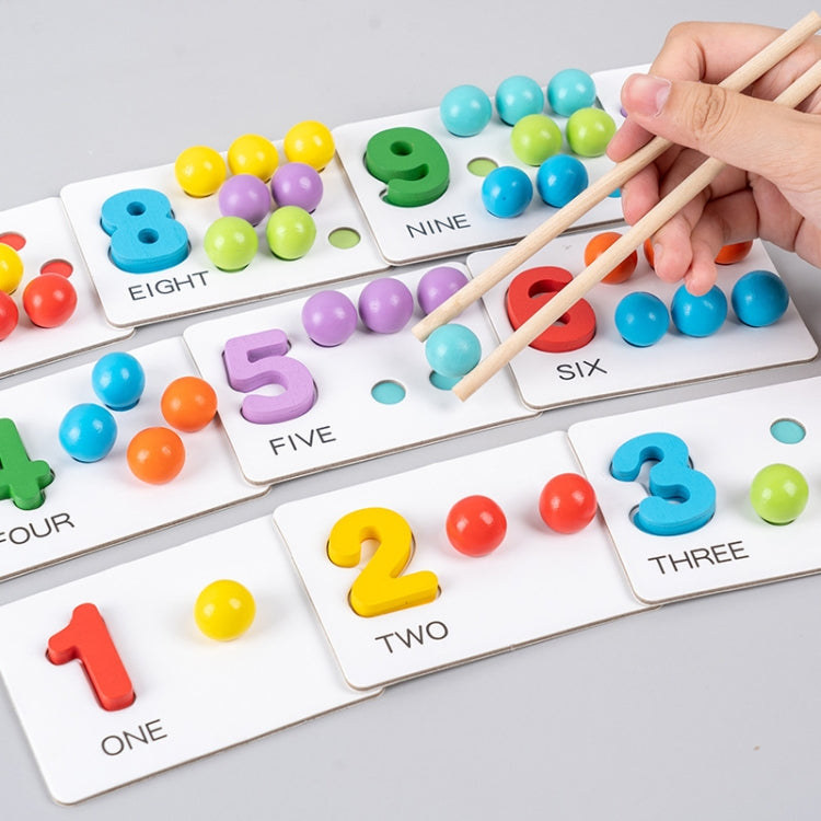 Children Number and Color Matching Clip Beads Enlightenment Teaching Kids Puzzle Early Education Toys