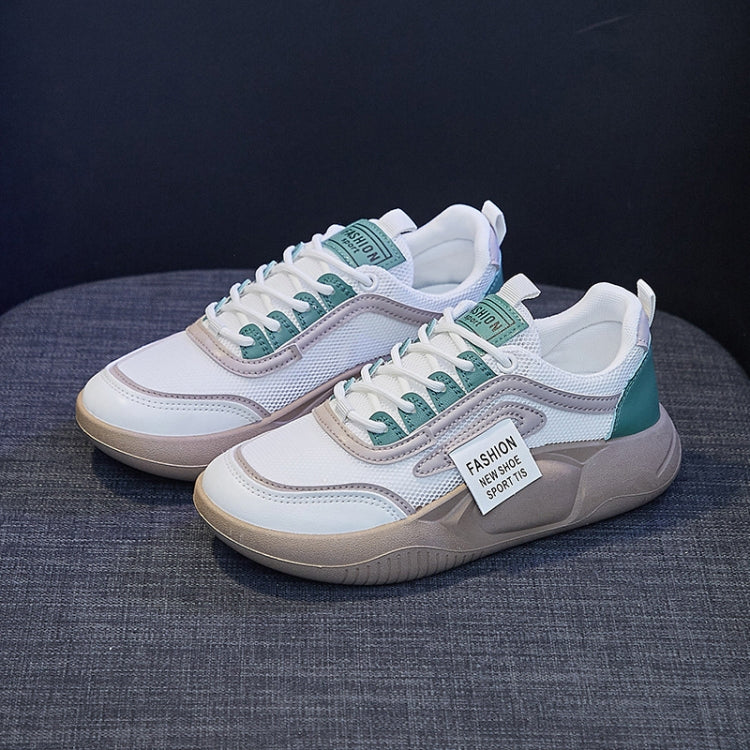 Spring Non-slip Breathable Sneakers Colorblock Platform Casual Shoes, Size: