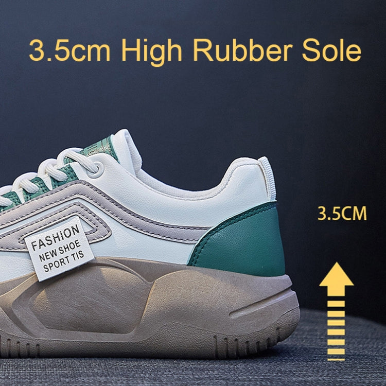 Spring Non-slip Breathable Sneakers Colorblock Platform Casual Shoes, Size: