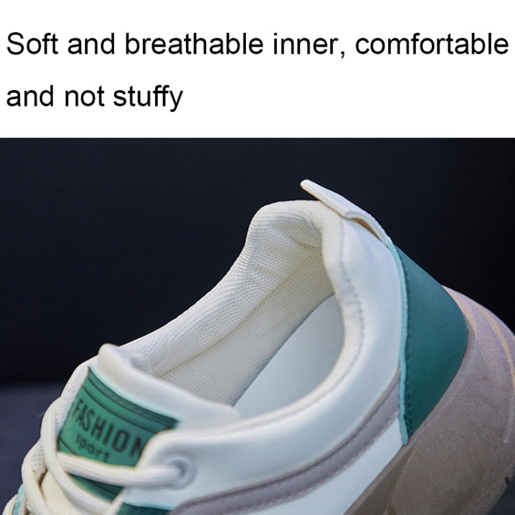 Spring Non-slip Breathable Sneakers Colorblock Platform Casual Shoes, Size: