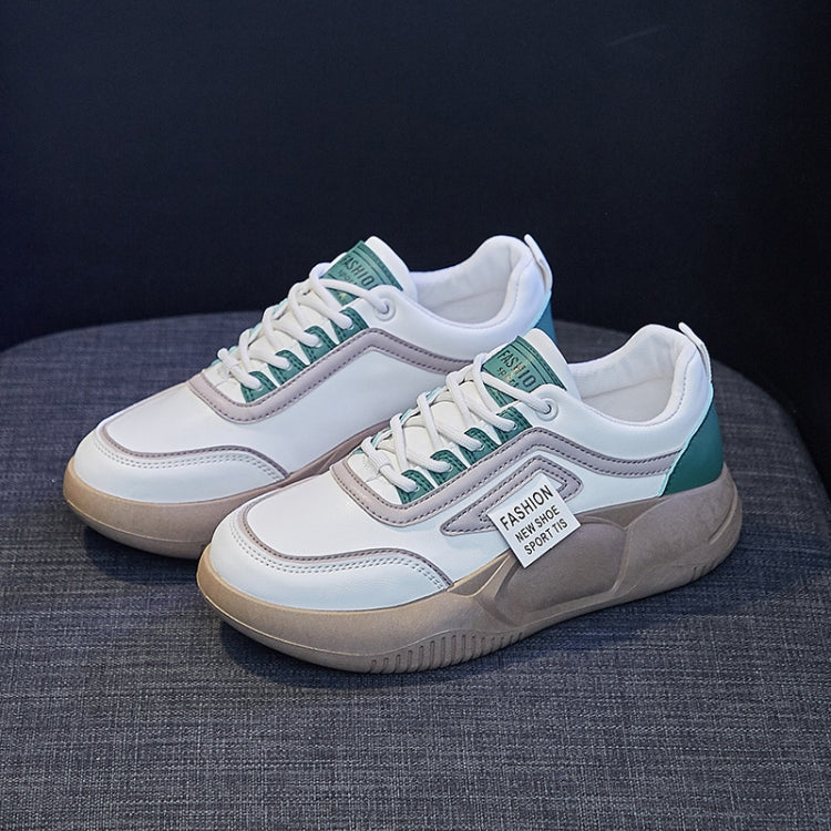 Spring Non-slip Breathable Sneakers Colorblock Platform Casual Shoes, Size: