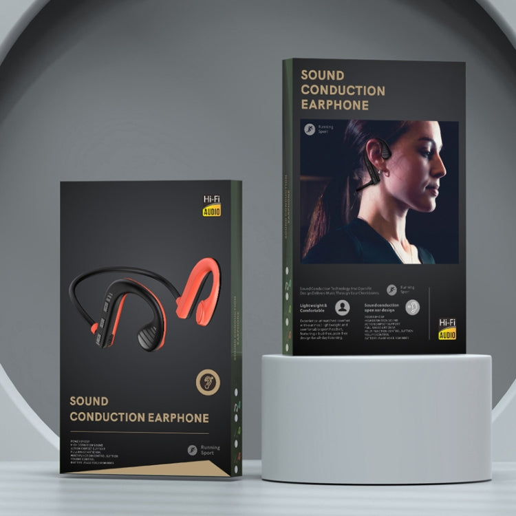 W10 Bone Conduction Wireless Portable Hanging Ear IPX5 Waterproof Noise Reduction Bluetooth Earphone, Style: Boxed
