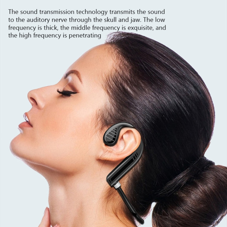 W10 Bone Conduction Wireless Portable Hanging Ear IPX5 Waterproof Noise Reduction Bluetooth Earphone, Style: Boxed