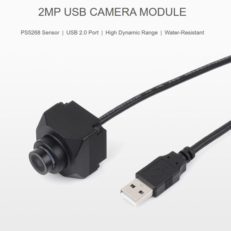 Waveshare PS5268 2MP USB Camera Module 120dB High Dynamic Range, USB2.0 Port, Rolling Shutter
