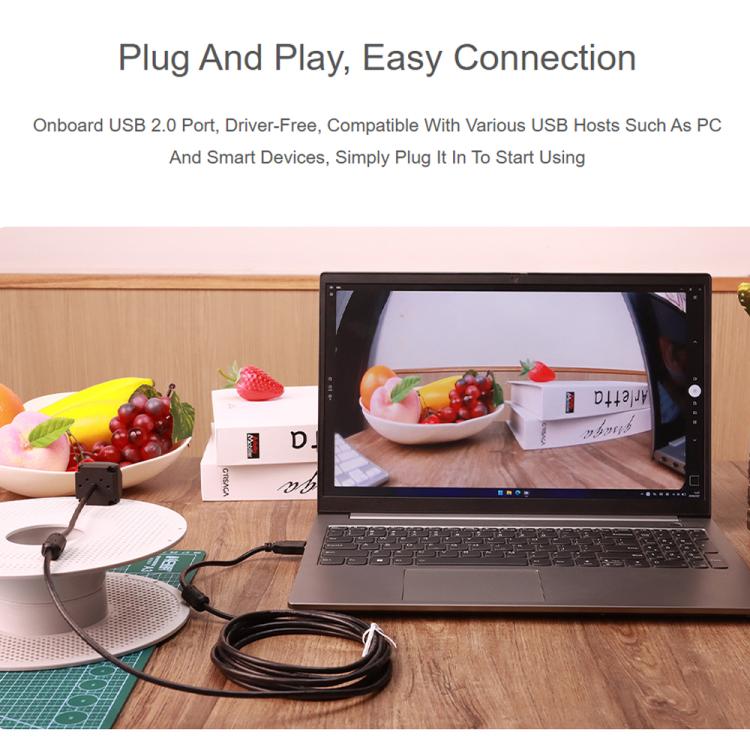 Waveshare PS5268 2MP USB Camera Module 120dB High Dynamic Range, USB2.0 Port, Rolling Shutter