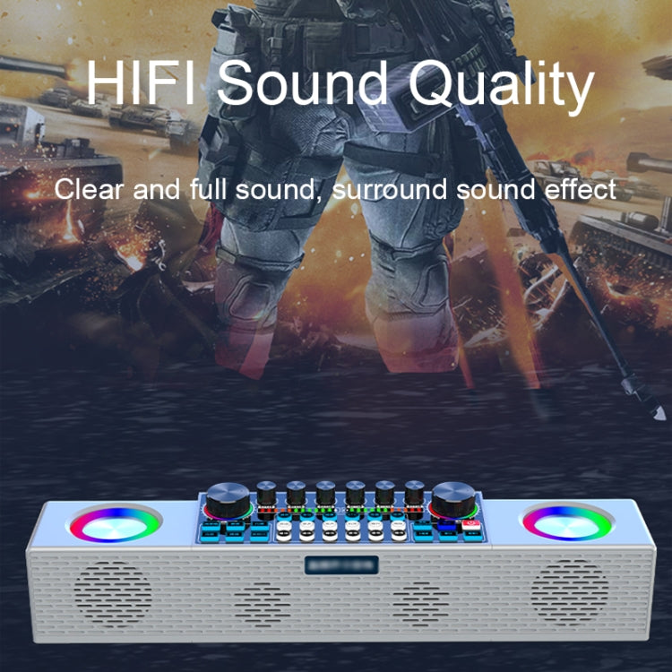 X80 Portable Multifunctional Live Singing Wireless Bluetooth Sound Card Speaker (Black)