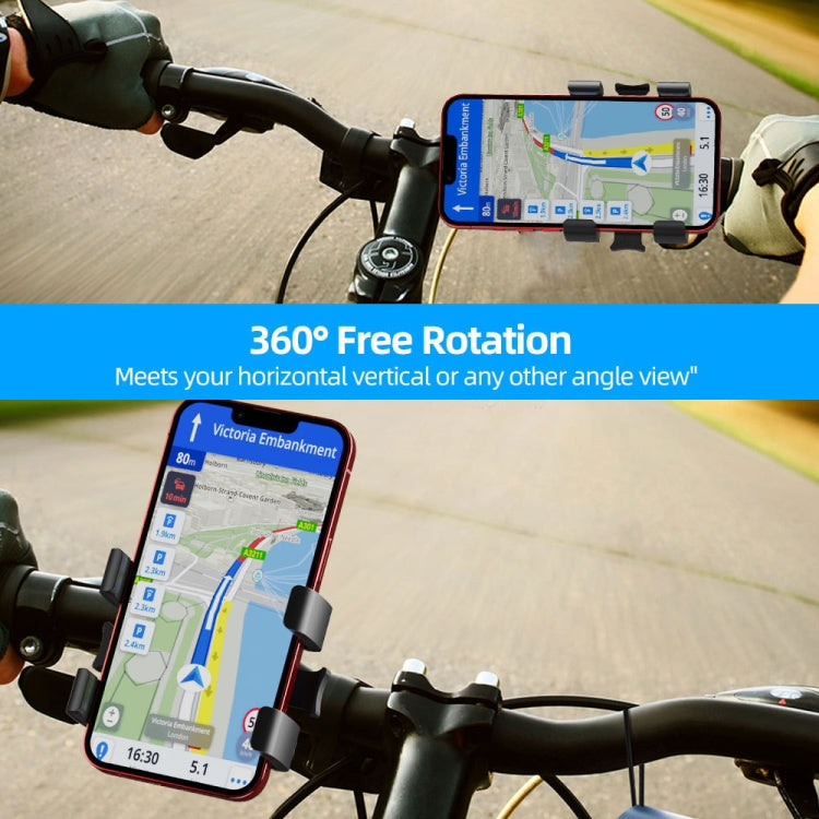 Outdoor Cycling Simple Installation Mobile Phone Holder(Black)