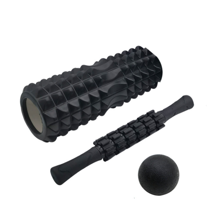 3pcs/set Crescent Hollow Foam Roller Yoga Column Set Fitness Muscle Relaxation Massager Set