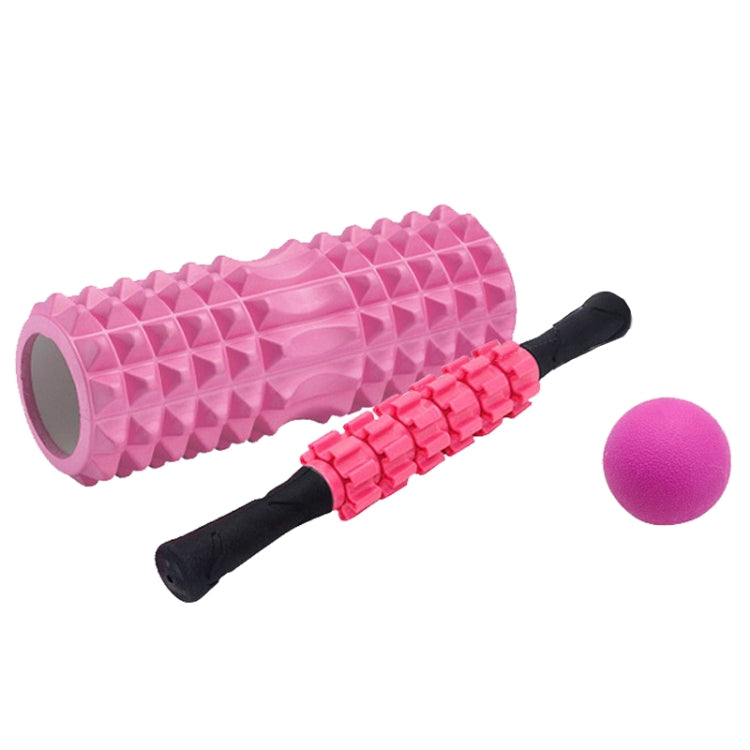 3pcs/set Crescent Hollow Foam Roller Yoga Column Set Fitness Muscle Relaxation Massager Set