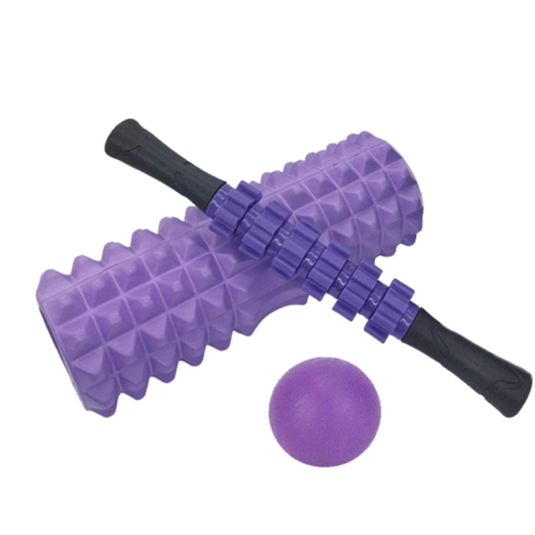 3pcs/set Crescent Hollow Foam Roller Yoga Column Set Fitness Muscle Relaxation Massager Set