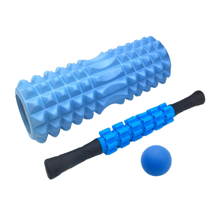 3pcs/set Crescent Hollow Foam Roller Yoga Column Set Fitness Muscle Relaxation Massager Set