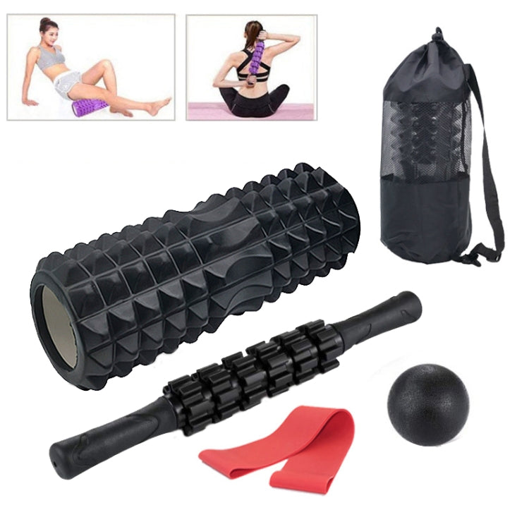 3pcs/set Crescent Hollow Foam Roller Yoga Column Set Fitness Muscle Relaxation Massager Set