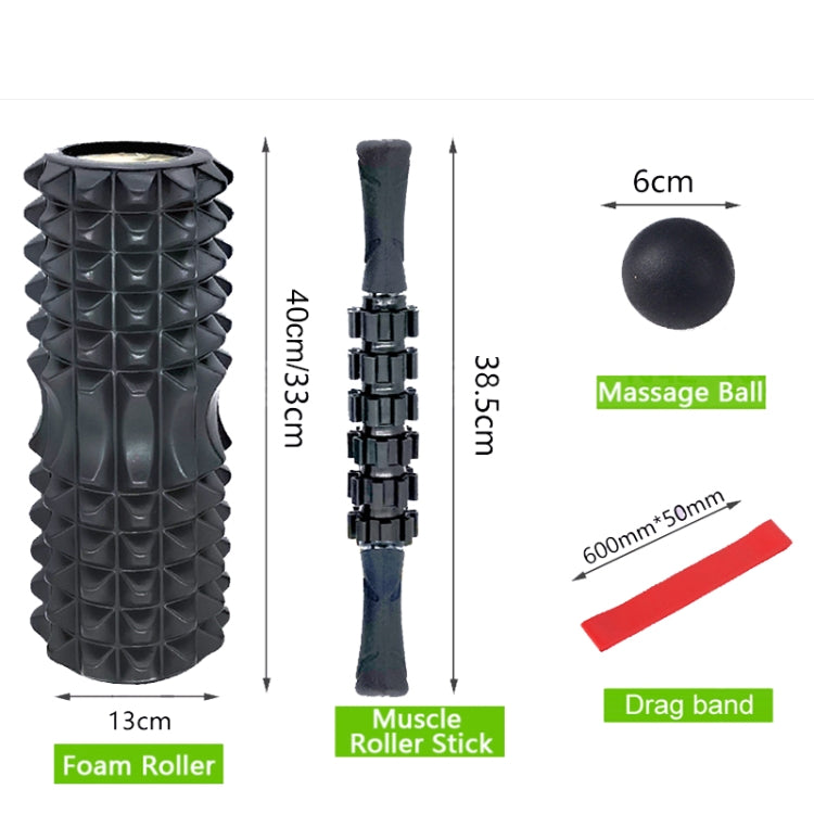 3pcs/set Crescent Hollow Foam Roller Yoga Column Set Fitness Muscle Relaxation Massager Set