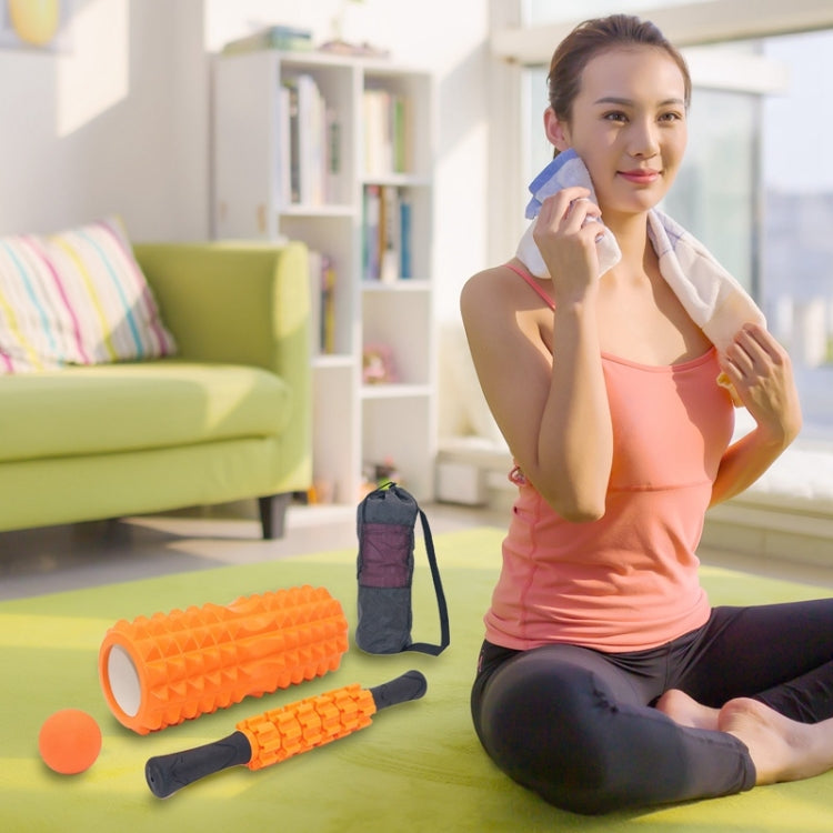 3pcs/set Crescent Hollow Foam Roller Yoga Column Set Fitness Muscle Relaxation Massager Set