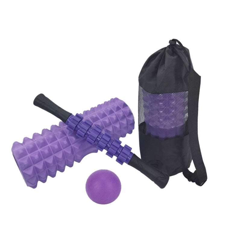 4pcs/set Crescent Hollow Foam Roller Yoga Column Set Fitness Muscle Relaxation Massager Set