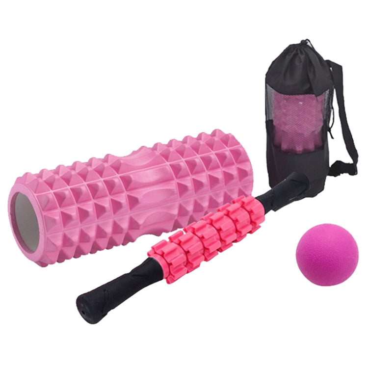 4pcs/set Crescent Hollow Foam Roller Yoga Column Set Fitness Muscle Relaxation Massager Set