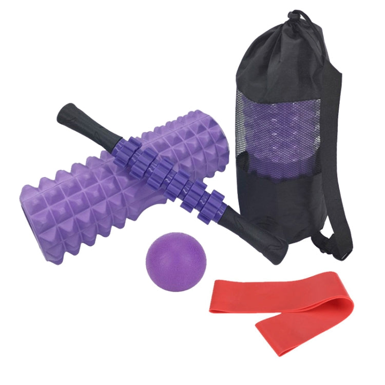 5pcs/set Crescent Hollow Foam Roller Yoga Column Set Fitness Muscle Relaxation Massager Set