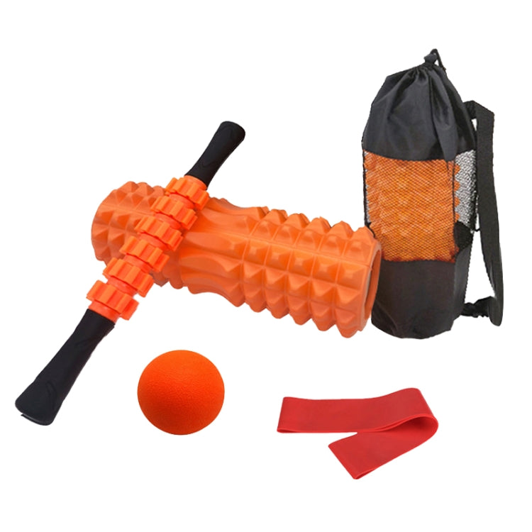 5pcs/set Crescent Hollow Foam Roller Yoga Column Set Fitness Muscle Relaxation Massager Set