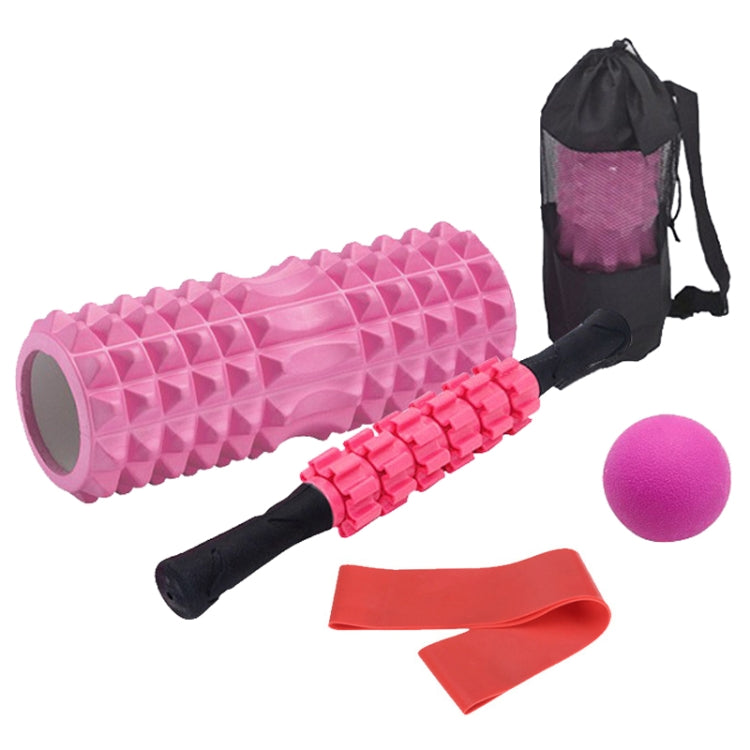 5pcs/set Crescent Hollow Foam Roller Yoga Column Set Fitness Muscle Relaxation Massager Set