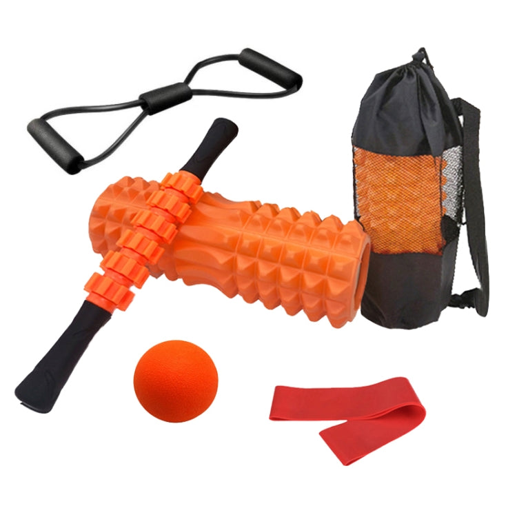 6pcs/set Crescent Hollow Foam Roller Yoga Column Set Fitness Muscle Relaxation Massager Set