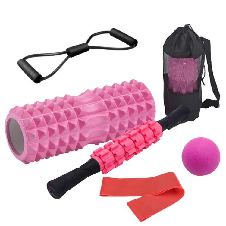6pcs/set Crescent Hollow Foam Roller Yoga Column Set Fitness Muscle Relaxation Massager Set