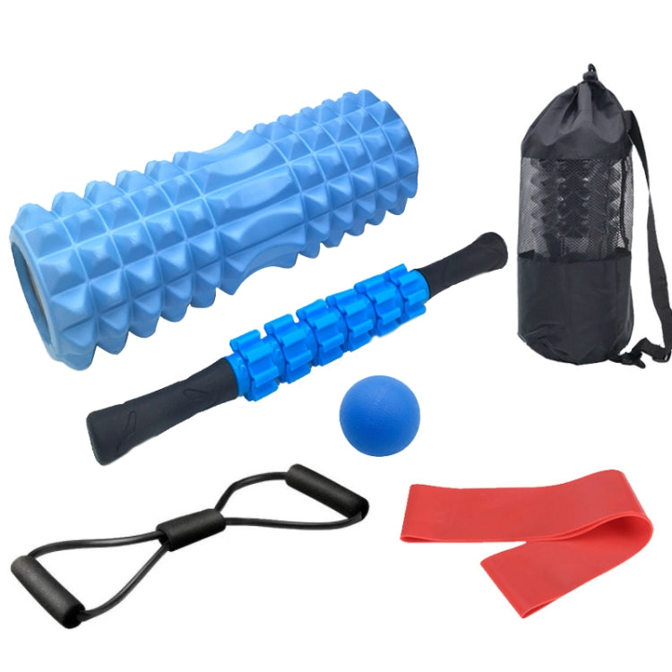 6pcs/set Crescent Hollow Foam Roller Yoga Column Set Fitness Muscle Relaxation Massager Set