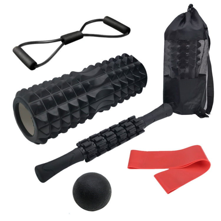 6pcs/set Crescent Hollow Foam Roller Yoga Column Set Fitness Muscle Relaxation Massager Set