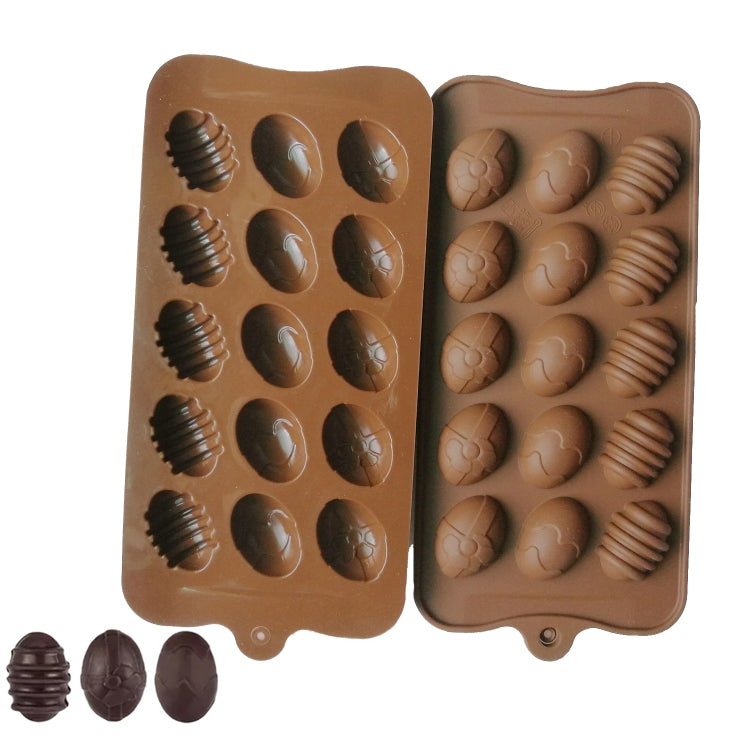 10pcs Easter Mini Colorful Egg Silicone Chocolate Mold