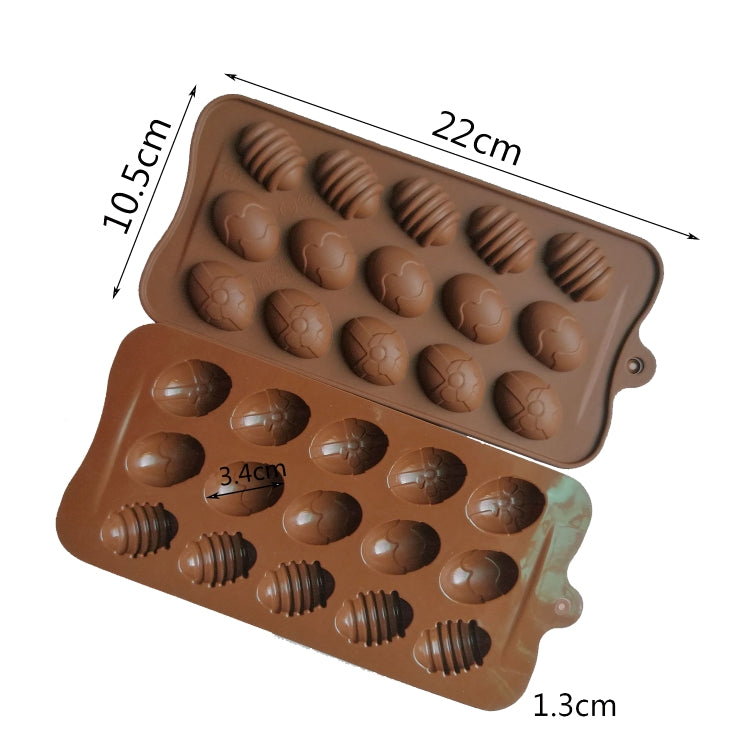 10pcs Easter Mini Colorful Egg Silicone Chocolate Mold