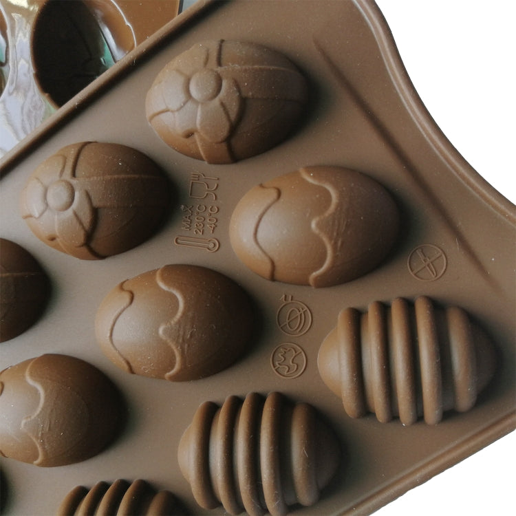 10pcs Easter Mini Colorful Egg Silicone Chocolate Mold