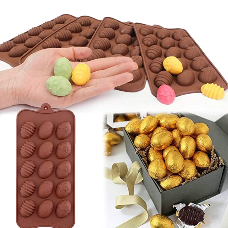10pcs Easter Mini Colorful Egg Silicone Chocolate Mold