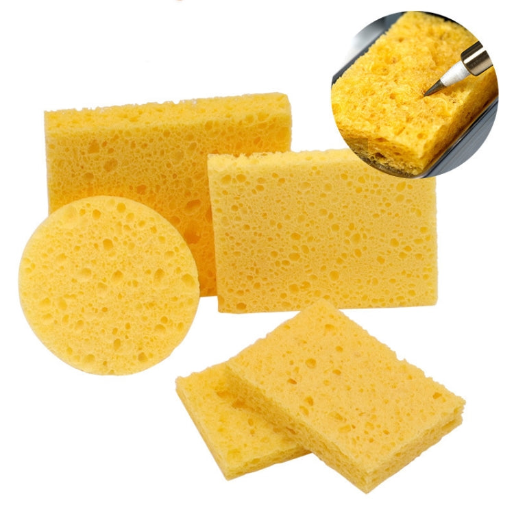 High Temperature Resistant Soldering Iron Cleaning Cotton Wood Pulp Sponge,Spec: Thickened Rectangular 3.5x5cm