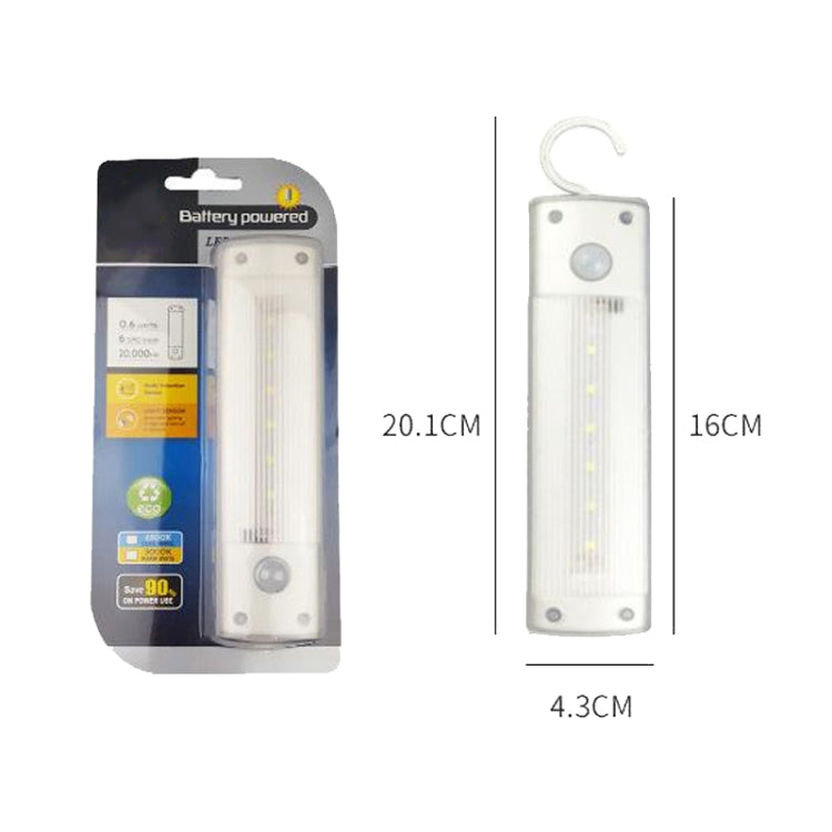 HWX-001 LED Smart Sensing Light Corridor Wireless Night Lamp(White)