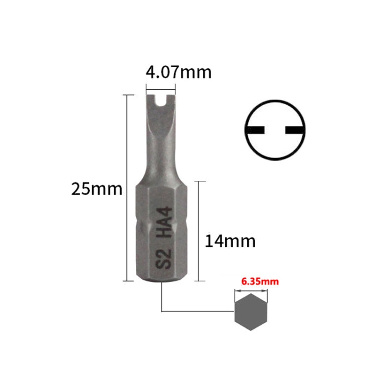 10pcs Electric Screwdriver Short Batch Head Strong Magnetic Driver Head, Series: U Shape HA4