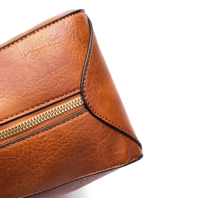 7871 Large Capacity Adjustable Leather Tote Bag Multi-compartment Shoulder Bag, Color: Red