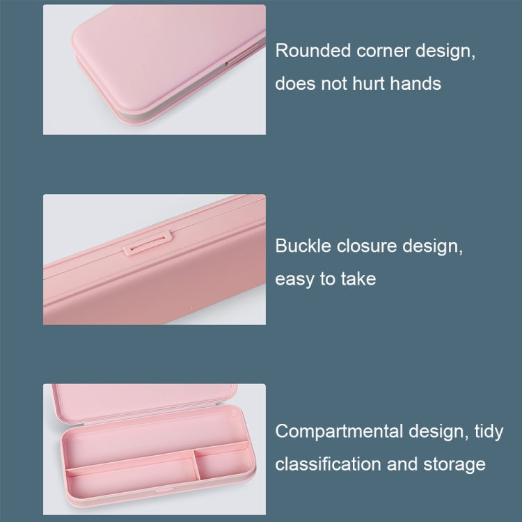 WJ-WJH-2 Plastic Compartment Large-capacity Shatter-resistant Flip-top Stationery Box