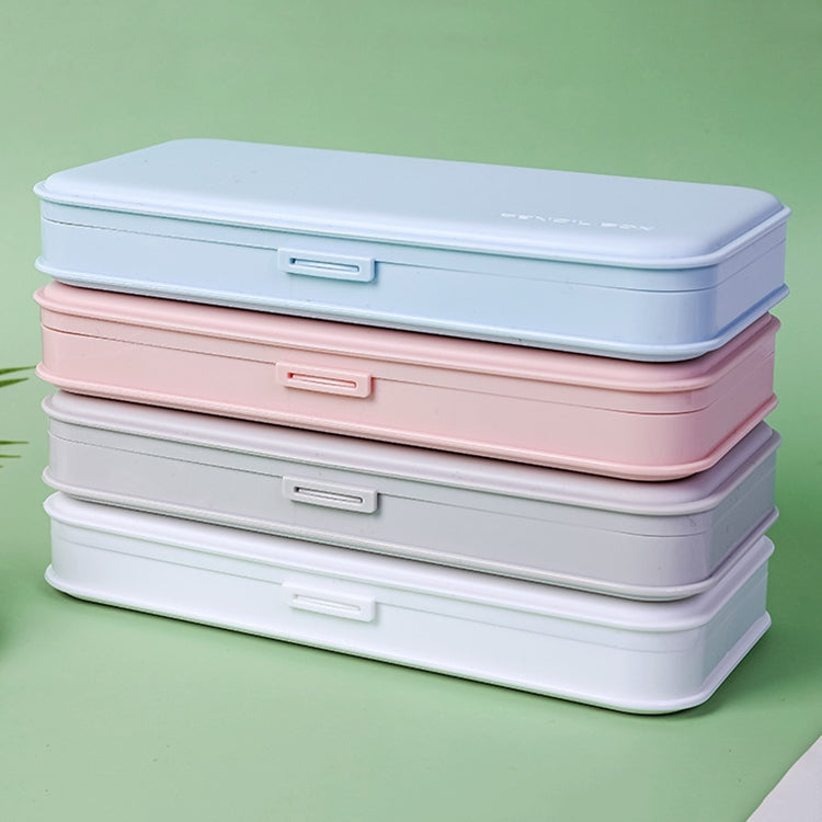 WJ-WJH-2 Plastic Compartment Large-capacity Shatter-resistant Flip-top Stationery Box