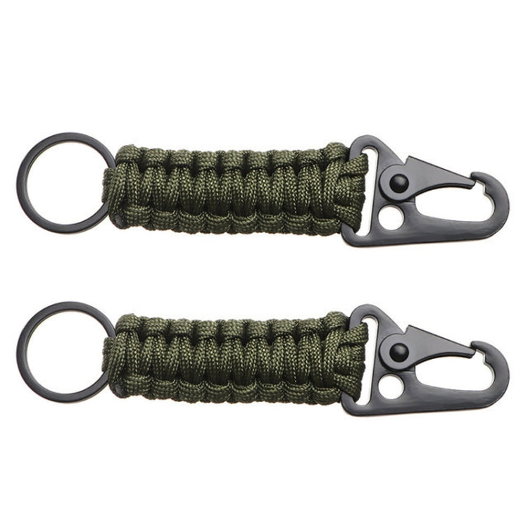 2pcs Outdoor Climbing Eagle Beak Buckle Umbrella Rope Hand-Woven Key Hanging Buckle
