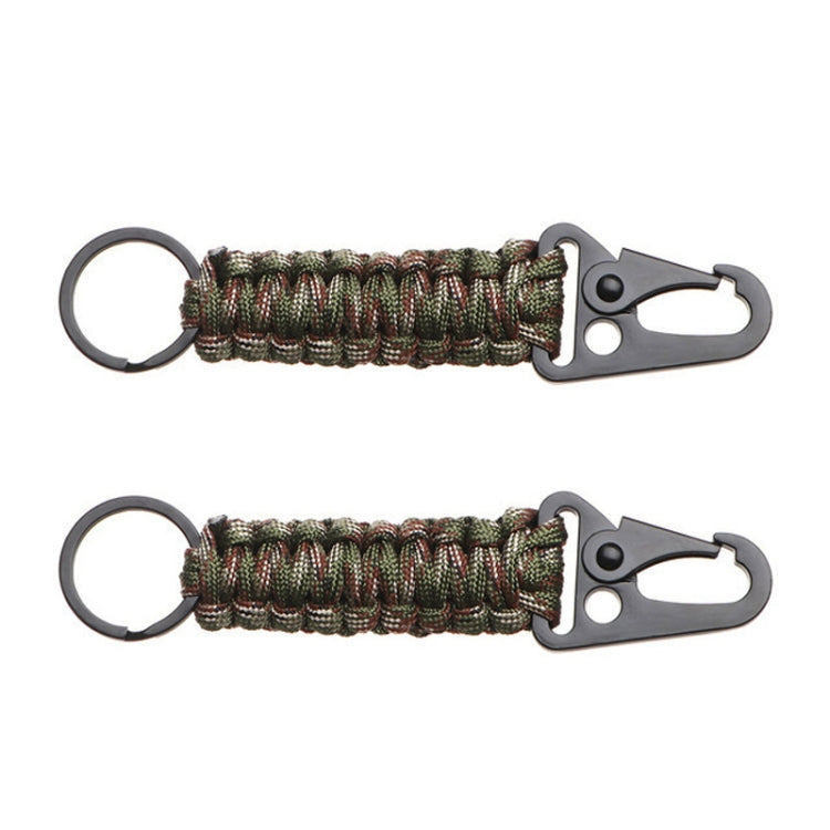 2pcs Outdoor Climbing Eagle Beak Buckle Umbrella Rope Hand-Woven Key Hanging Buckle
