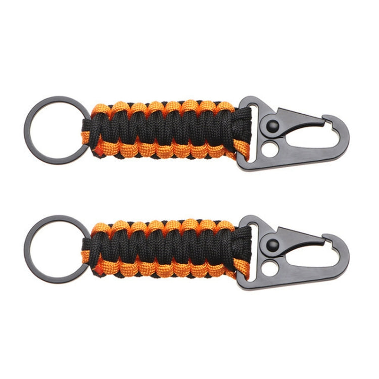 2pcs Outdoor Climbing Eagle Beak Buckle Umbrella Rope Hand-Woven Key Hanging Buckle